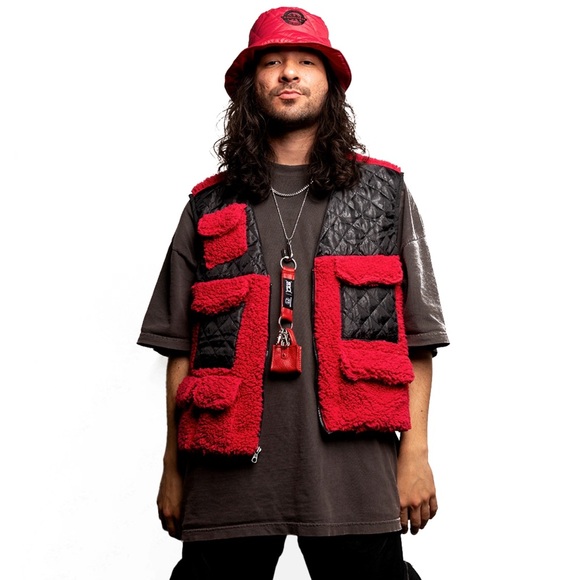 Honda By Utopia Dream Lab Red Sherpa Vest Size Small - Picture 7 of 7